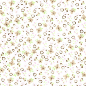From Fabric Finders Pink and Tan Floral Fabric  Cotton Challis  